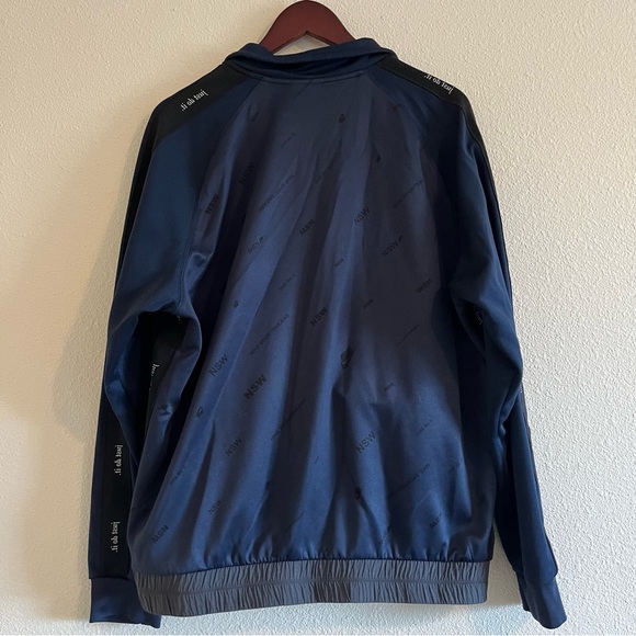 Nike Men's Blue Gray Collared Long Sleeve Zipper Track Jacket Size Large - Picture 10 of 16